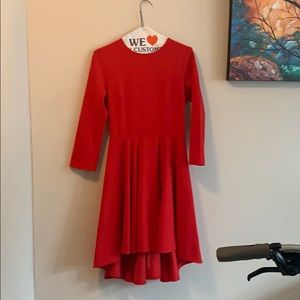 Express Hi Lo red party dress